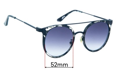 Quay Kandygram Replacement Lenses 52mm wide 