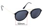 Sunglass Fix Verres de Remplacement pour Ray-Ban RB4253 - 50mm Wide 