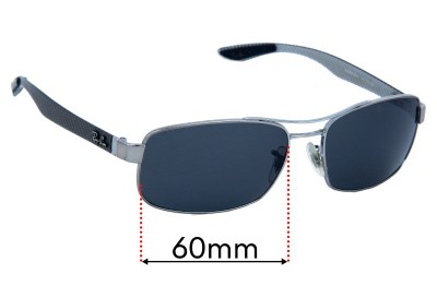 Ray Ban RAM5962AA Replacement Lenses 60mm wide 