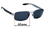 Sunglass Fix Replacement Lenses for Ray Ban RAM5962AA - 60mm Wide 