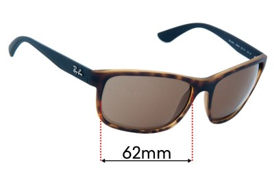 Ray Ban RB4031L Replacement Lenses 62mm wide 