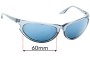 Sunglass Fix Replacement Lenses for Ray Ban B&L W2199 - 60mm Wide 