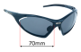 Sunglass Fix Replacement Lenses for Rudy Project T-Lock - 70mm Wide 