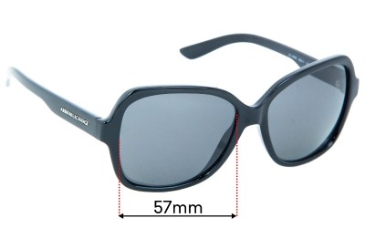 Armani Exchange AX 4029S Replacement Lenses 57mm wide 
