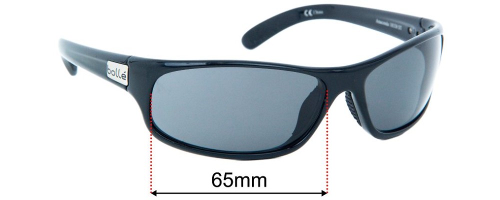 Sunglass Fix Replacement Lenses for Bolle Anaconda 10338  - 65mm Wide
