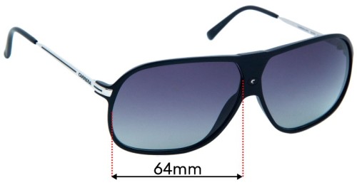 Lentilles De Remplacement Sunglass Fix Pour Carrera 5547 - Largeur 61mm, 100% UV, Neuves