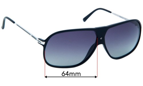 Carrera 54/S Replacement Lenses 64mm wide 