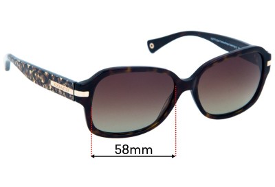 Coach HC 8105 Replacement Lenses 58mm wide 