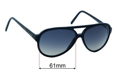 Dolce & Gabbana DG4016 Replacement Lenses 61mm wide 