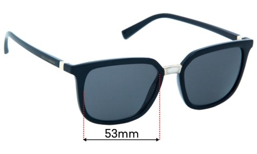 Dolce & Gabbana DG6114 Replacement Lenses 53mm wide 