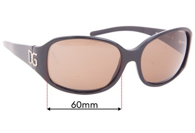 Dolce & Gabbana DG 640S Replacement Lenses 60mm wide 