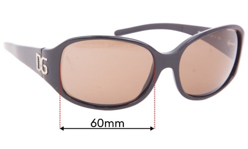 Dolce & Gabbana DG 640S Replacement Lenses 60mm wide 