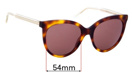 Gucci GG0565S Replacement Lenses 54mm wide 