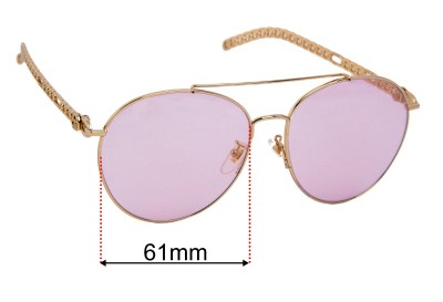 Gucci GG0725S Replacement Lenses 61mm wide 