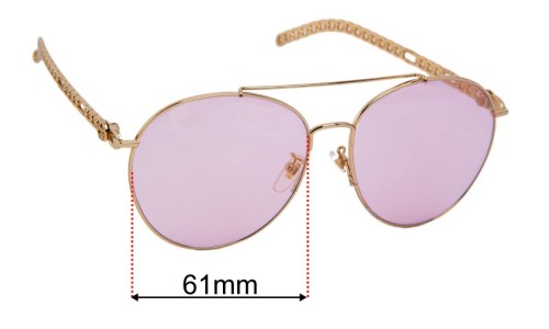 Gucci GG0725S Replacement Lenses 61mm wide 
