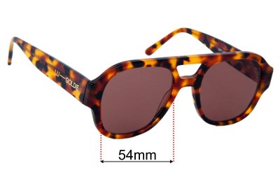 Lu Goldie Ruby Replacement Lenses 54mm wide 