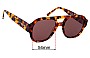 Sunglass Fix Lentes de Repuesto para Lu Goldie Ruby - 54mm Wide 