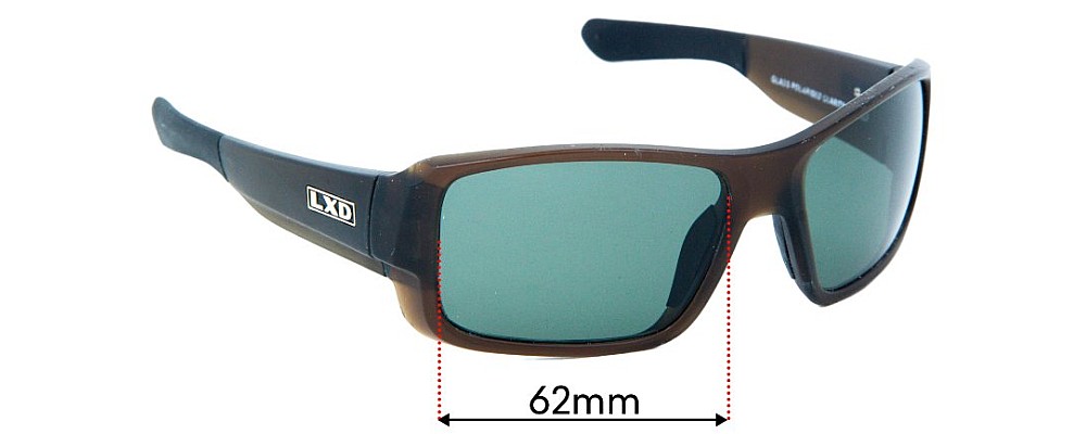 Sunglass Fix Replacement Lenses for LXD Pacific - 62mm Wide