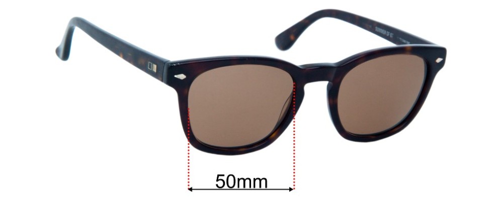 Sunglass Fix Replacement Lenses for Otis Summer of 67 - 50mm Wide