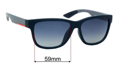 Prada SPS03QF Replacement Lenses 59mm wide 