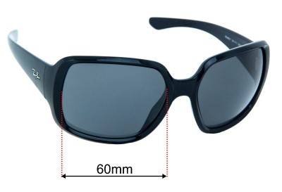 Ray Ban RB4347 Replacement Lenses 60mm wide 