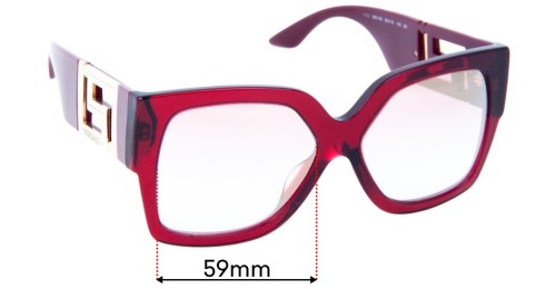 Versace Mod 4402 Red beautiful sunglasses with small marks bottom of right lens Versace-Sunglasses-VE4402-388-  main image 4