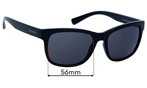 Coach HC8212 Sunglasses Replacement Lenses 56mm 