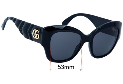 Gucci GG0808S Replacement Lenses 53mm wide 