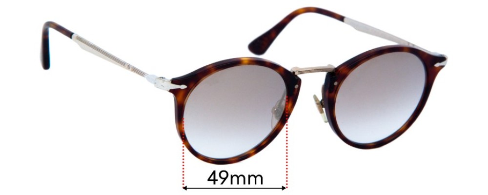 Sunglass Fix Replacement Lenses for Persol 3166-S - 49mm Wide