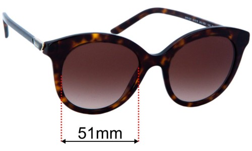 Sunglass Fix Ersatzgläser für Prada SPR 02Y - 51mm Wide Prada SPR 02Y Ersatzlinsen 51mm wide