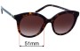 Sunglass Fix Ersatzgläser für Prada SPR02Y - 51mm Wide 