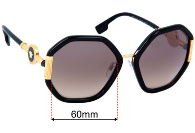 Versace MOD 4413 Replacement Lenses 60mm wide 