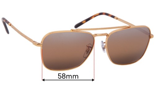Ray Ban RB3636 New Caravan Replacement Sunglass Lenses - 58mm 