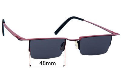 Sunglass Fix Replacement Lenses for Theo Agria - 48mm 