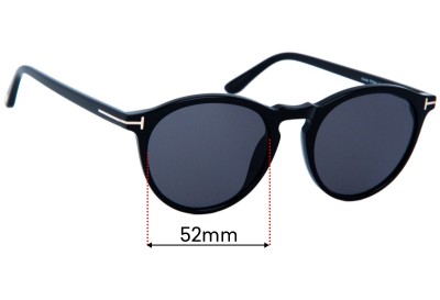 Tom Ford TF904 Aurele Replacement Lenses 52mm wide 