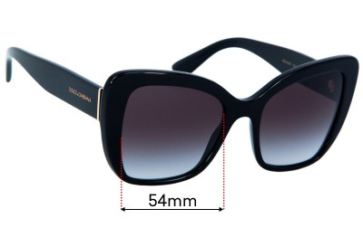 Dolce & Gabbana DG4348 Replacement Lenses 54mm wide 