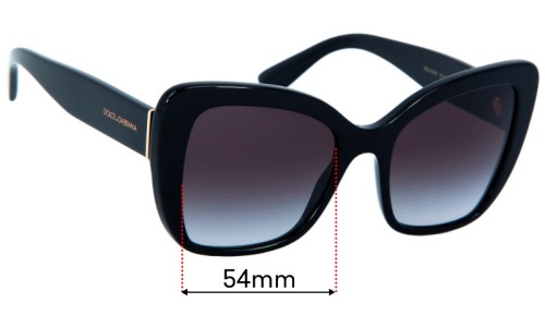 Dolce & Gabbana DG4348 Replacement Sunglass Lenses - 54mm 