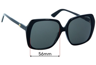 Gucci GG0533SA Replacement Lenses 56mm wide 