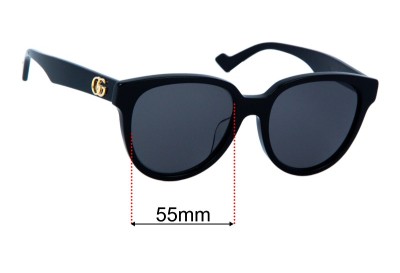 Gucci GG0960SA Replacement Lenses 55mm wide 