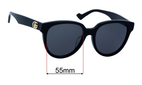 Sunglass Fix Replacement Lenses for Gucci GG0960SA - 55mm Wide 