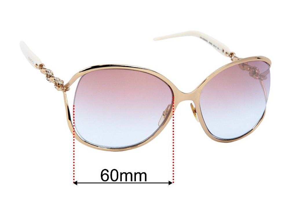 Replacement Lenses for Gucci GG4250/N/S - 60mm Wide Replacement Lenses for Gucci GG4250/N/S - 60mm Wide