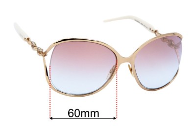 Gucci GG4250/N/S Replacement Lenses 60mm wide 