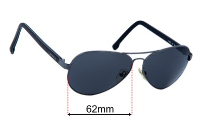 Lacoste L163S Replacement Lenses 62mm wide 