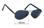 Sunglass Fix Lentes de Repuesto para Lacoste L163S - 62mm Wide 