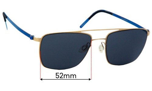 Sunglass Fix Replacement Lenses Lindberg 9595 T415 - 52mm Wide 
