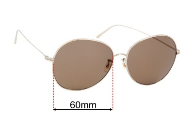 Oliver Peoples OV1289S Ysela Replacement Lenses 60mm wide 