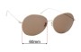 Sunglass Fix Replacement Lenses for Oliver Peoples OV1289S Ysela - 60mm Wide 