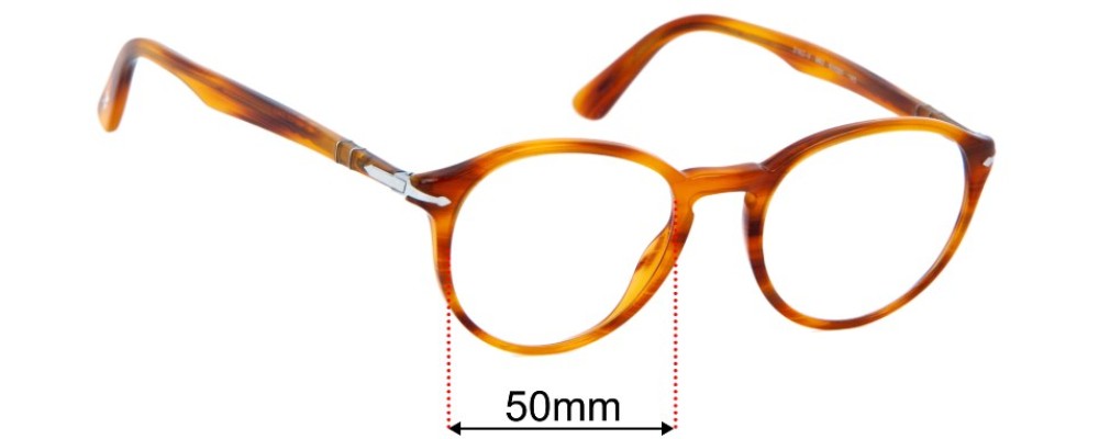 Sunglass Fix Replacement Lenses for Persol 3162-V - 50mm Wide