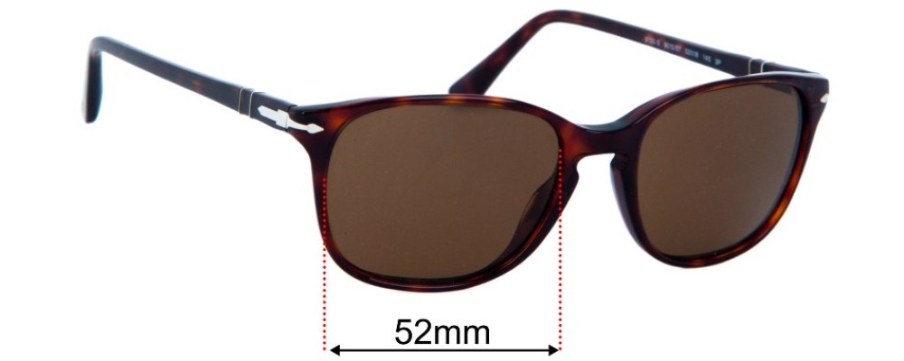 Sunglass Fix Replacement Lenses for Persol 3133-S - 52mm Wide