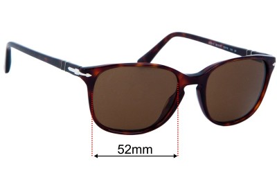 Persol 3133-S Replacement Lenses 52mm wide 